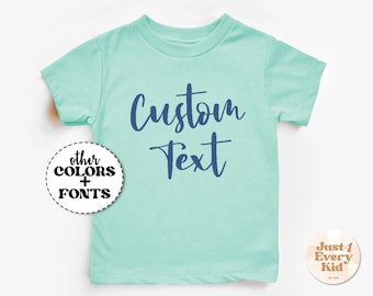 Personalized Kids Shirt, Custom Toddler T-Shirt, Children&#39;s Custom Tee, Personalized Natural Kids Shirt, Your Text Here, Cute Toddler Shirt