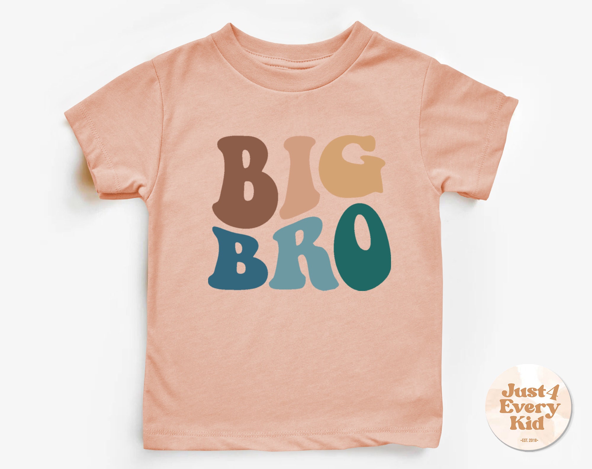 Big Bro Toddler Shirt, Cute Vintage Brother Kids Shirt, Natural Big Brother Toddler Tee, Sibling Natural Infant, Pregnancy Reveal Shirt
