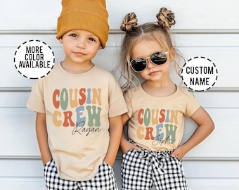 Camiseta personalizada de primo, camiseta de primo para niño pequeño, camiseta con nombre, camisetas personalizadas de primo, linda camiseta natural de primo para niño pequeño