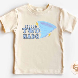 Boys Little Two Nado T-shirt, Tornado 2nd Birthday Shirt, Two Year Old Birthday T-shirt, Second Birthday, Boys 2nd Birthday, Kids Birthday