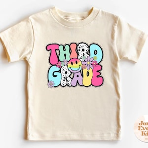 First Day Of 3rd Grade Kids Shirt, Cute Back To School Outfit, Third Grade Tee, Back to School Natural Shirt, First Day Of School Tee
