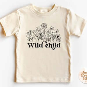 Wild Child Kids Retro Shirt, Retro Natural Infant, Toddler & Youth Tee, Cute Hippie Toddler Shirt, Flower Child Girls Tee, Wildflower Shirt