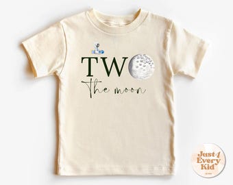 Two The Moon Toddler Shirt, Toddler Boy 2nd Birthday Outfit, Second Birthday T-Shirt, Space Birthday Party, Two the Moon Kid’s Tee, 2nd Bday