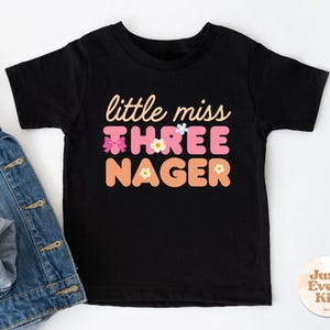 Threenager Toddler Shirt, Third Birthday Shirt Girl, 3rd Birthday Shirt, Threenager Toddler Tee, Third Birthday Outfit, 3rd Birthday Party