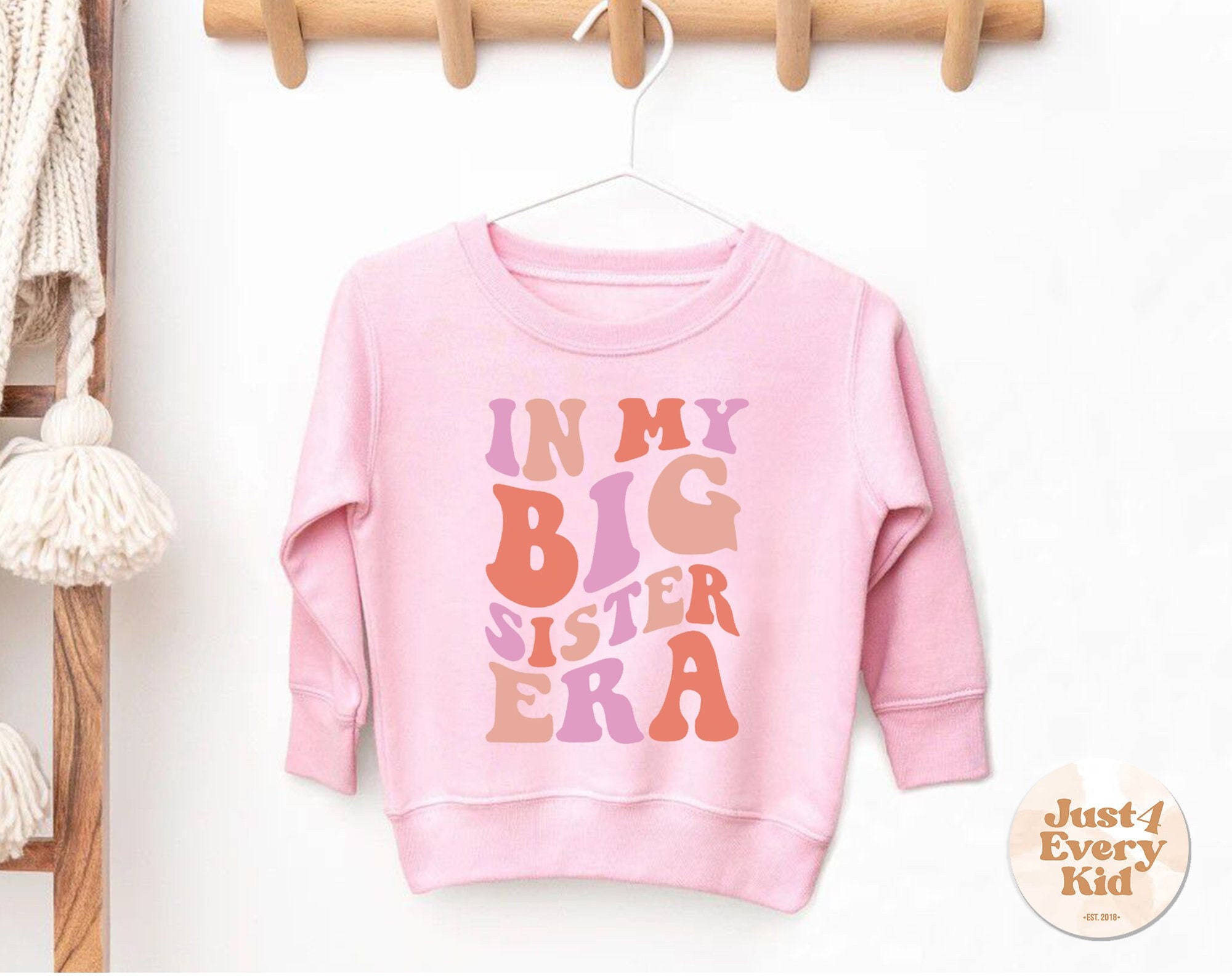 In my Big Sister Era, Big Sister Sweatshirt, Sister Toddler Crewneck Pullover, Child Sweater, Sweater for Kids, Sister Shirt