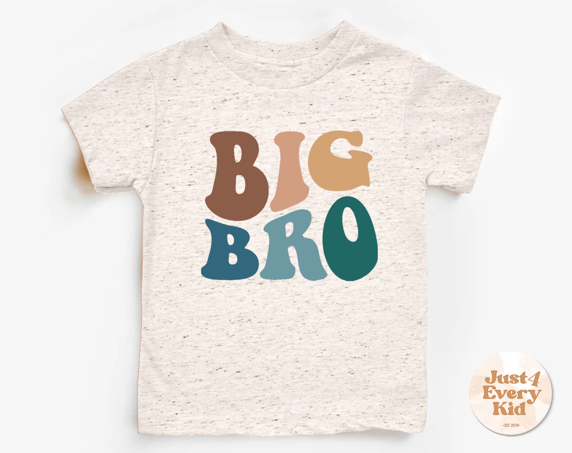 Big Bro Toddler Shirt, Cute Vintage Brother Kids Shirt, Natural Big Brother Toddler Tee, Sibling Natural Infant, Pregnancy Reveal Shirt