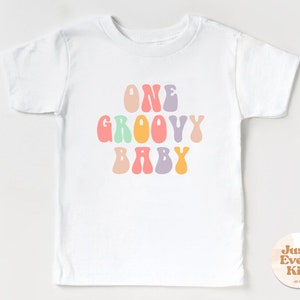 One Groovy Baby Shirt, Toddler Shirt, Groovy One Bodysuit, First Birthday Natural Body, First Birthday Shir, Girl Retro Birthday Toddler Tee