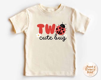 Two Cute Bug Birthday Shirt for Girl – Ladybug 2nd Birthday Outfit – Toddler Girl Ladybug Birthday Shirt – Second Birthday Gift Idea