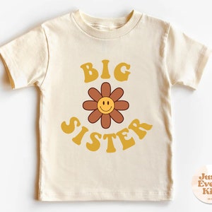 Big Sister Toddler Shirt, Retro Kids Shirt, Sibling Natural Toddler, Youth Tee, Kids Pregnancy Announcement Shirt, Sibling Natural Infant