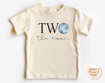 Two The Moon Toddler Shirt, Space Birthday Tee, 2nd Birthday Outfit, Two The Moon Birthday Shirt, Second Birthday Boy T-Shirt, Two T-shirt
