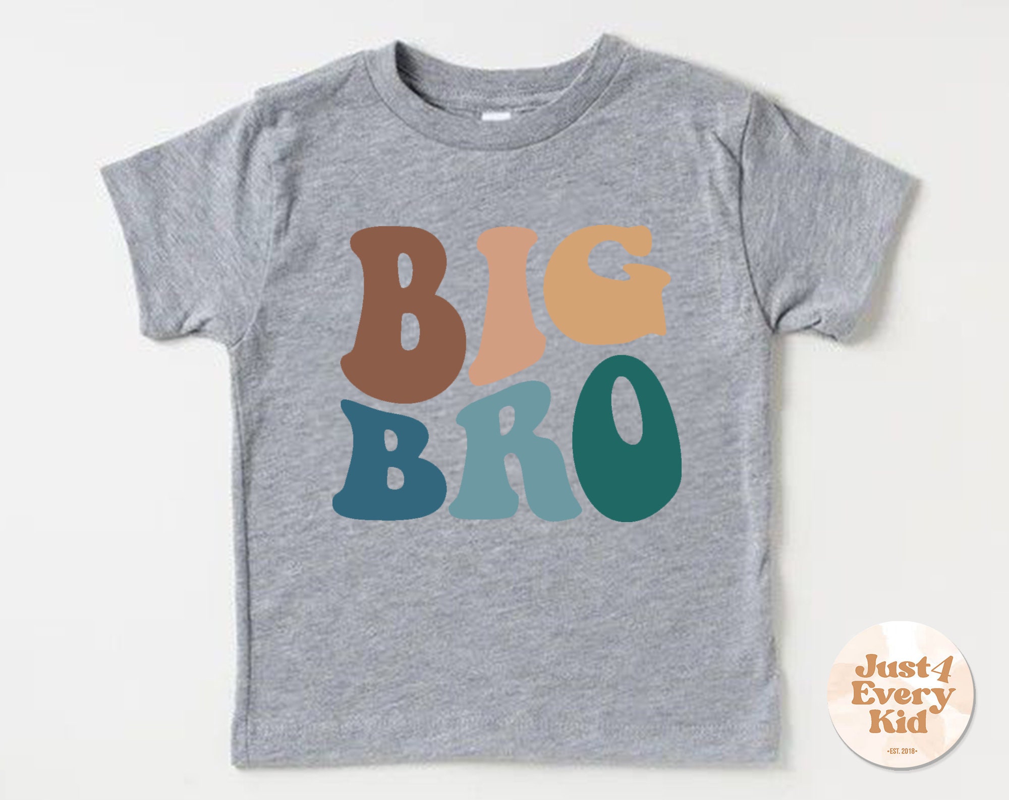 Big Bro Toddler Shirt, Cute Vintage Brother Kids Shirt, Natural Big Brother Toddler Tee, Sibling Natural Infant, Pregnancy Reveal Shirt