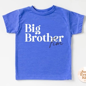Big Brother Toddler Shirt, Sibling Natural Infant, Pregnancy Reveal Shirt, Big Brother T-shirt, Name Shirt, Custom Big Brother, Youth Tee
