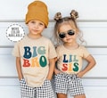 Big Bro Big Sis Lil Bro Lil Sis Matching Sibling Shirts, Retro Brother Sister T-Shirts, Family Announcement Outfit product logo