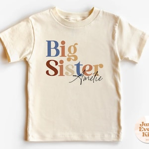 Koszulka dla malucha Big Sister na zamówienie, ogłoszenie Big Sister, ogłoszenie o ciąży, koszulka Big Sister, spersonalizowana koszulka Big Sister