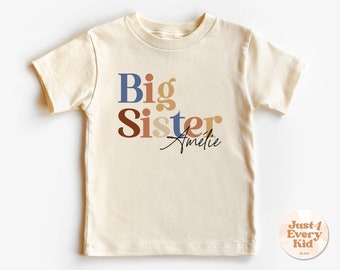 Custom Big Sister Toddler Shirt, Big Sister Announcement, Pregnancy Announcement, Big Sister Shirt, Big Sister Personalized Name Shirt