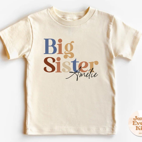 Benutzerdefinierte große Schwester Kleinkind Shirt, Ankündigung der großen Schwester, Schwangerschaftansage, große Schwester Shirt, große Schwester personalisierte Namen Shirt