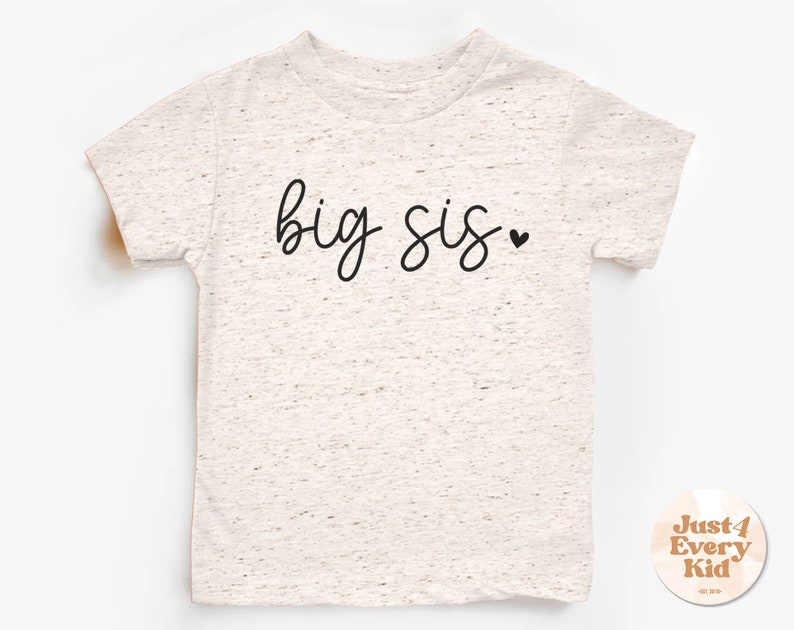 Big Sister Shirt, Big sis shirt, Big Sister Shirt, Little Sister Shirt, Sister Shirts Pregnancy Announcement, Baby Announcement Shirt Heather Natural