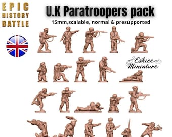 British Paratrooper Pack - 3D Resin Printed, 15mm Scale