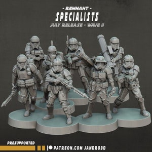 8x Remnant Specialists Bundle - Post Interstellar Civil War - 3D Resin Printed, 35mm Scale