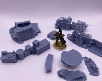 Generic WW2 Barricade Scatter Terrain - 3D Resin Printed, 28mm Scale