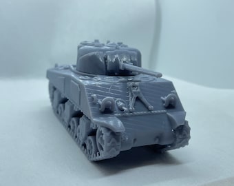 M4 Sherman United States Medium Tank - 3D Resin Printed, 28mm Scale