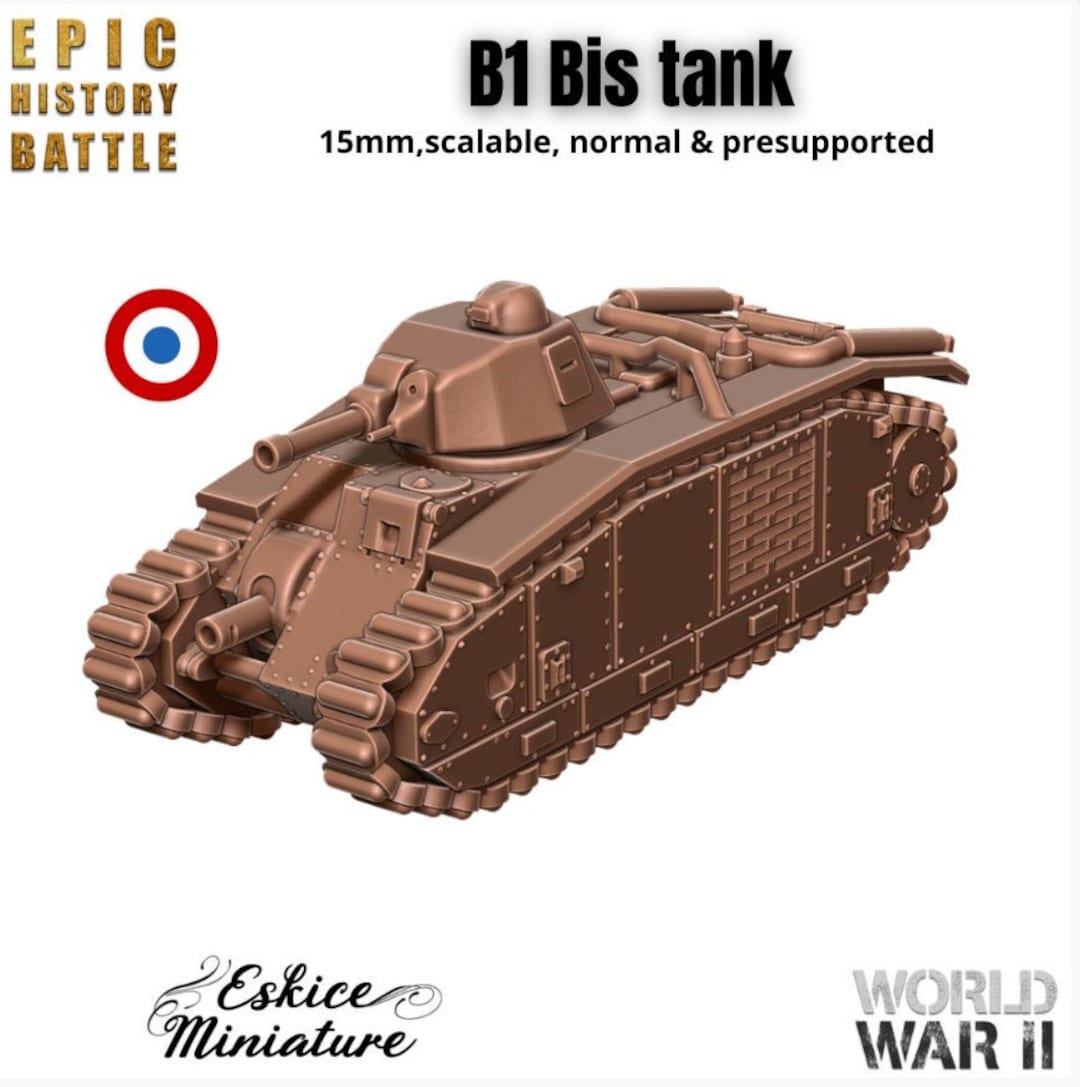 2x-b1-bis-french-heavy-tanks-3d-resin-printed-15mm-scale-etsy