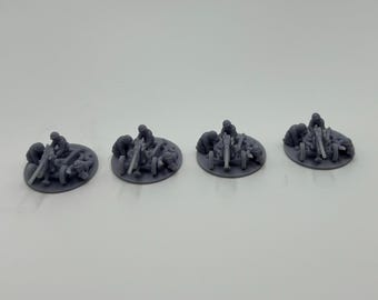 4x Italian Elefantino Field Guns with Crew - 3D Resin Printed, 15mm Scale