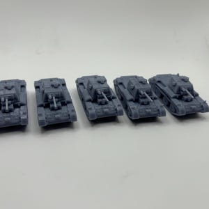 5x Cruiser MK1 British Medium Tanks - 3D Resin Printed, 15mm Scale