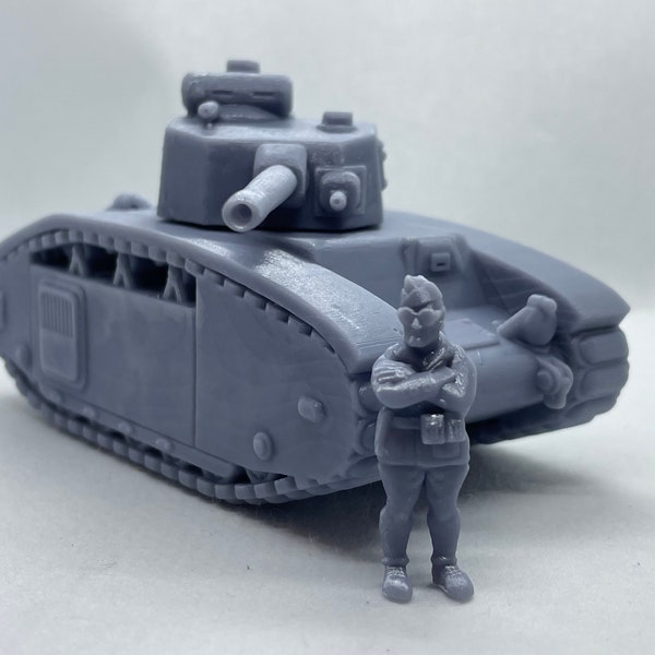 Renault G1 French Medium Tank - 3D Resin Printed, 28mm Scale