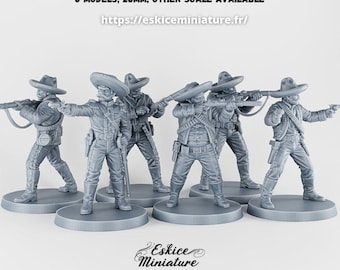 12x Far West Mexican Soldier Pack - 3D Resin Printed, 28mm Scale