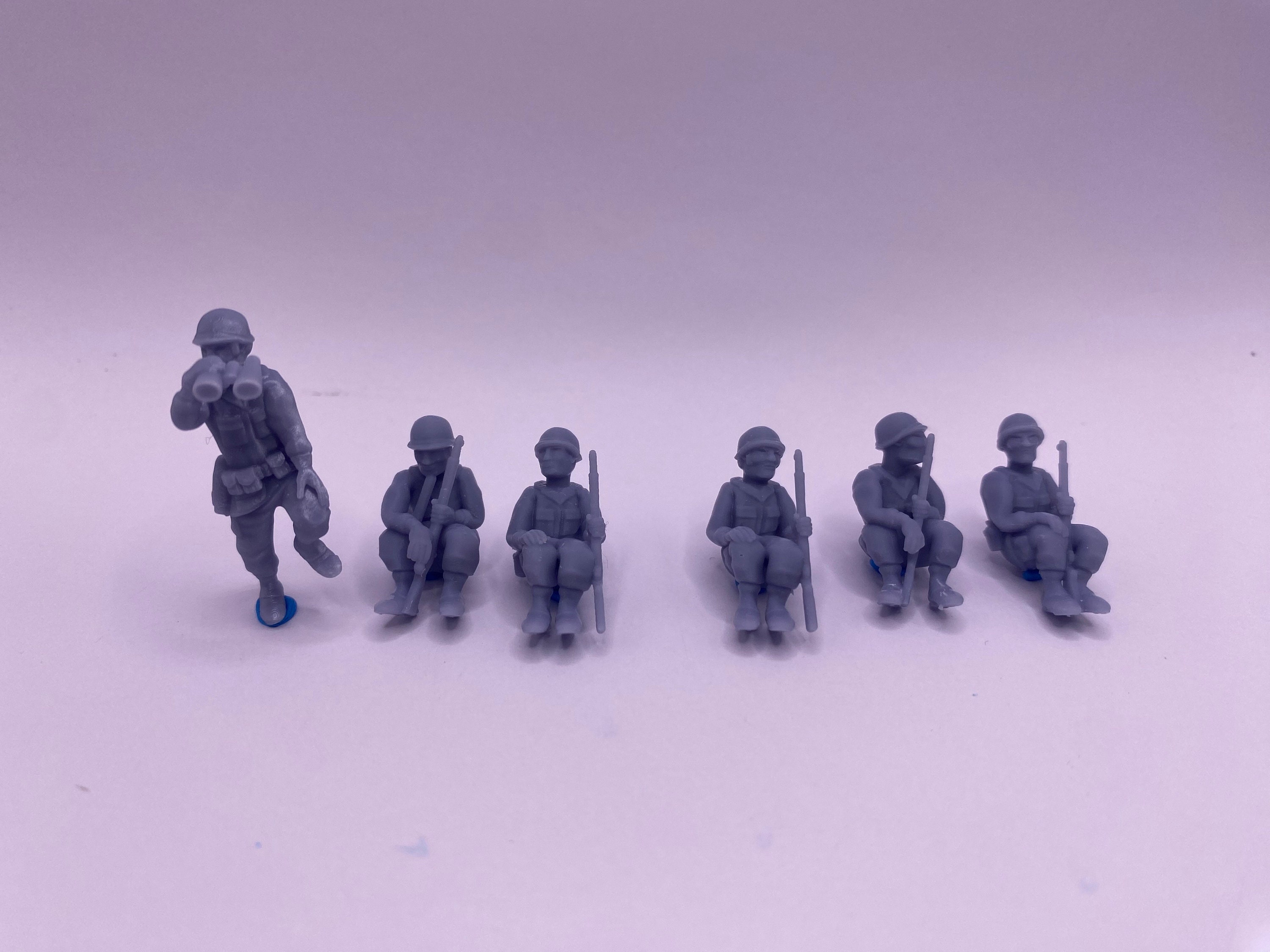 6x US Army Vehicle Rider Infantrymen - World War 2 - 3D Resin Printed ...