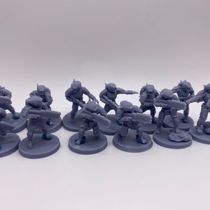 12x Taar Soldier Squad - Grim Future Wars - 3D Resin Printed, 32mm Scale