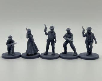 10x Far West Outlaw Pack - 3D Resin Printed, 28mm Scale
