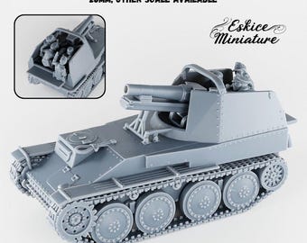 Grille 15cm Sig33 German SPG - 3D Resin Printed, 28mm Scale