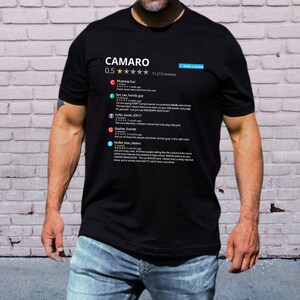 Camaro Bad Review, Funny Car Shirt, Automotive Enthusiast, Car Enthusiast