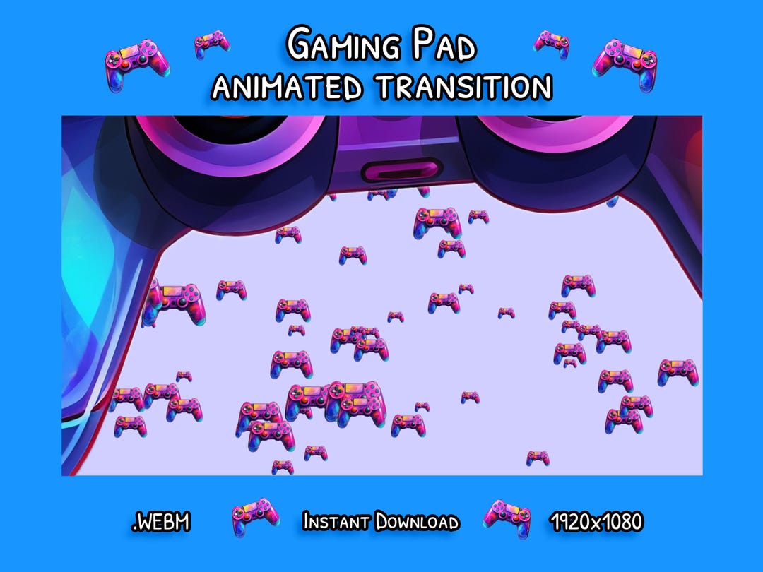Gaming Animated Transition | Stream Asset | Gaming Pad Stinger ...