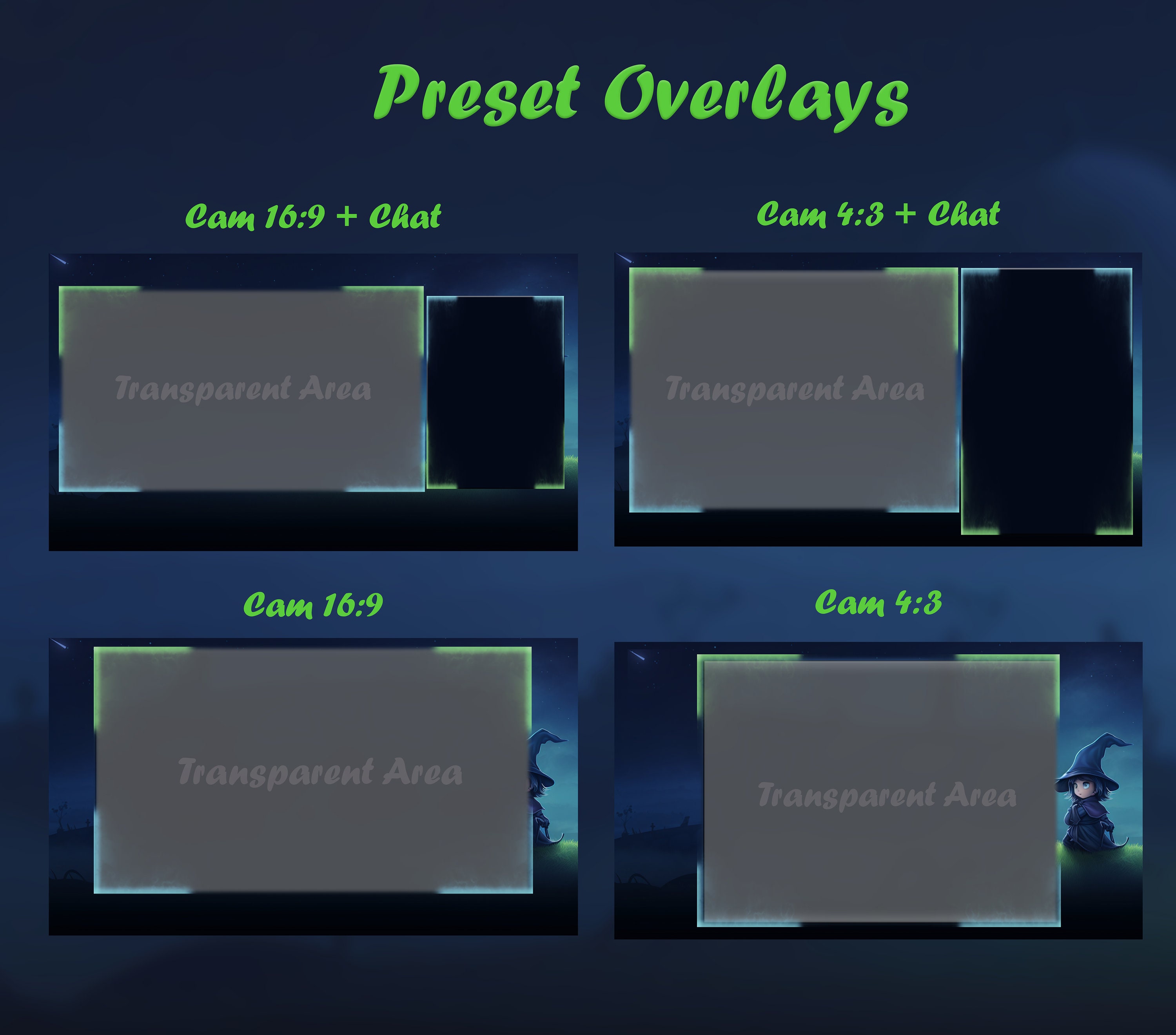 Animated Twitch Overlay Pack | Stream Overlays Package | Witchy Twitch ...