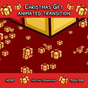 Animated Stream Transition | Christmas Stinger Transition | Christmas Gift | Instant Digital Download