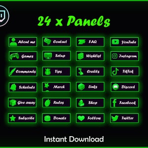 Twitch Panels Pack | Streaming Panels | Aesthetic Twitch Panels