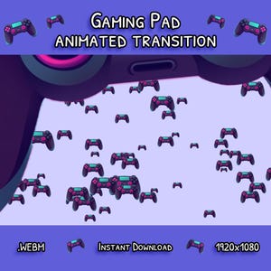 Animated Transition | Stream Asset | Gaming Pad Stinger Transition | Instant Digital Download