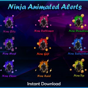 Twitch Alerts Animated | Stream Alerts | Ninja Twitch Alerts