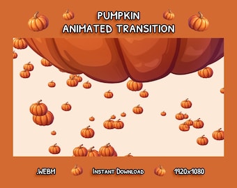 Pumpkin Animated Stream Transition | Spooky Halloween Stinger Transition | Instant Digital Download