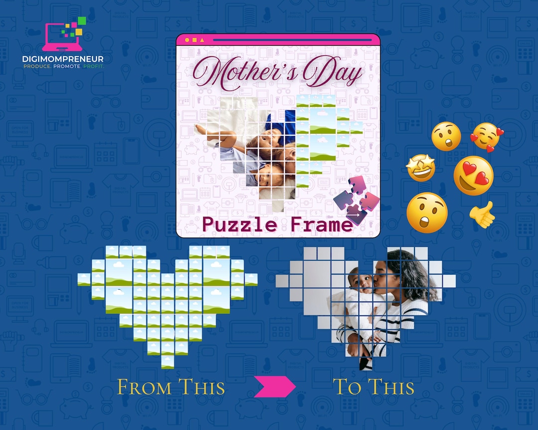 Mother’s Day Puzzle Frame Printable – Custom Photo Gift for Mom ...