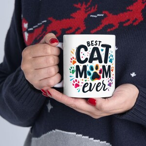Personalized Cat Mom Gift, Best Cat Mom Ever Mug, Funny Cat Names Gift, Personalized Multiple Cat Owner Mug, Cat Mama Present