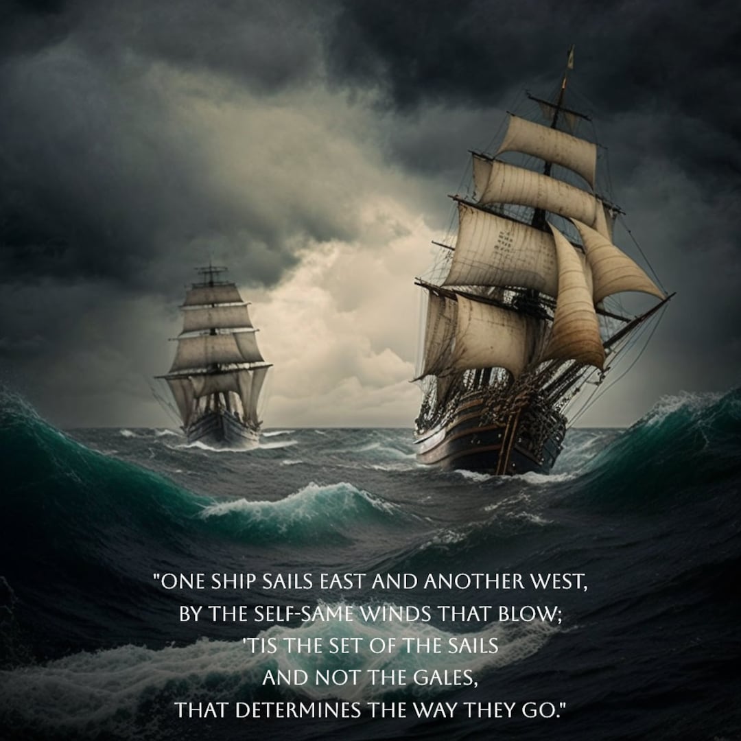 Ships Set Sails. Motivational Art, Inspirational Art Etsy