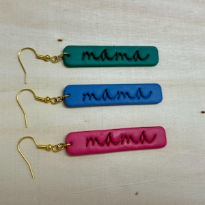Boucles d&#39;oreilles pendantes maman