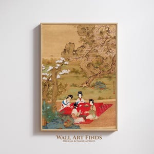 Vintage Chinese Tea Party Art Print: Asian Ladies Wall Decor (Digital Download)