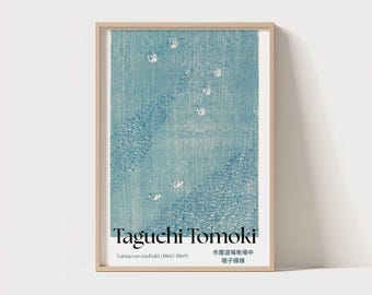 Taguchi Tomoki Japanese Woodblock Print: Minimal Ocean Waves (Digital Download, 300 DPI)