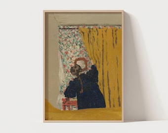 Vuillard Woman at the Window Print: Vintage French Interior (Digital Download)