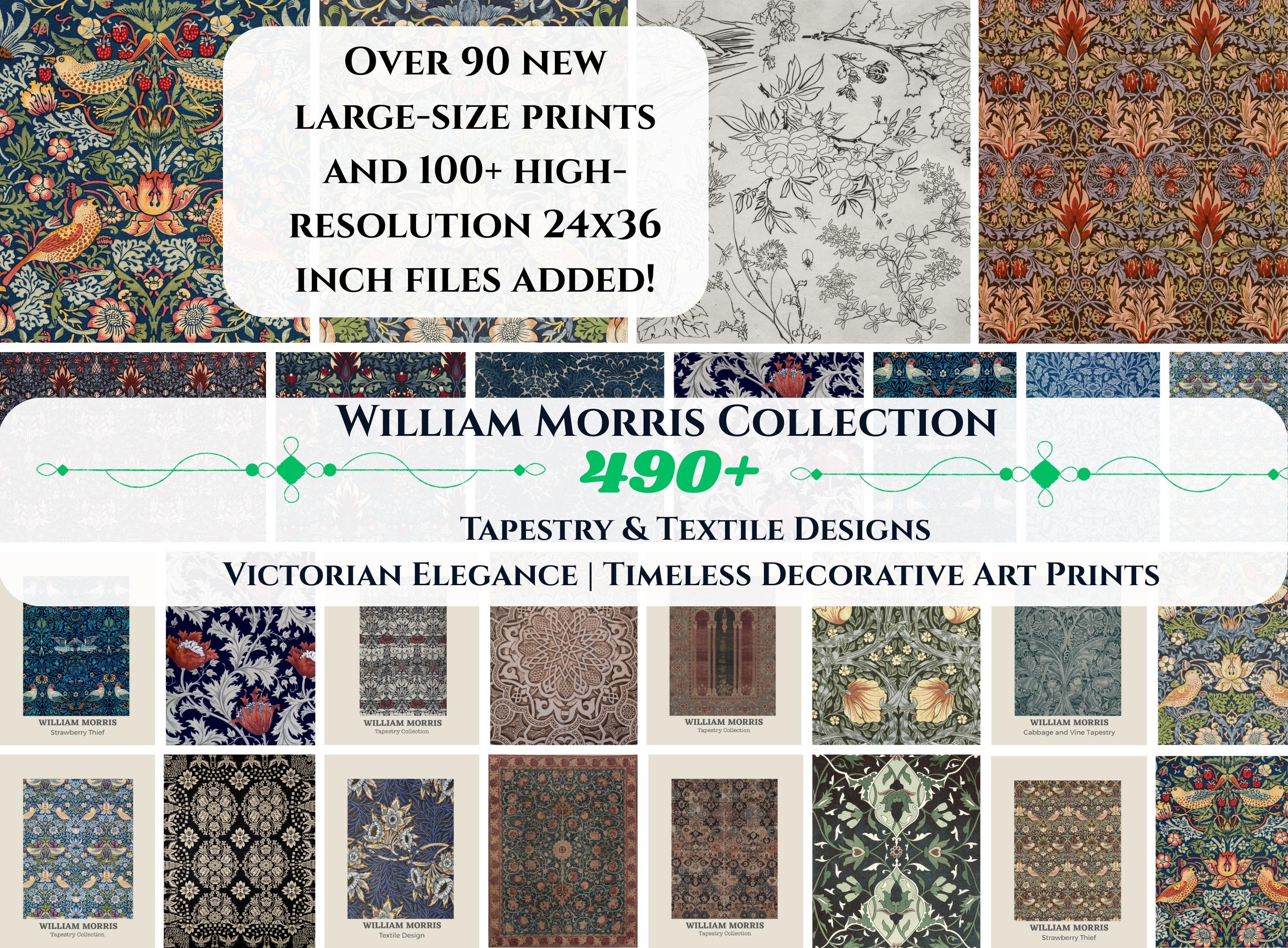 William Morris Collection | 490+ Digital Tapestry Prints | Victorian Decorative Art  | Digital Download | 300 DPI